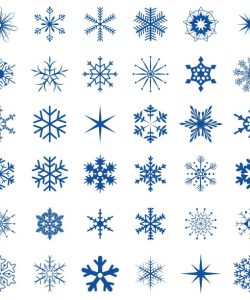 36 Different Snowflakes